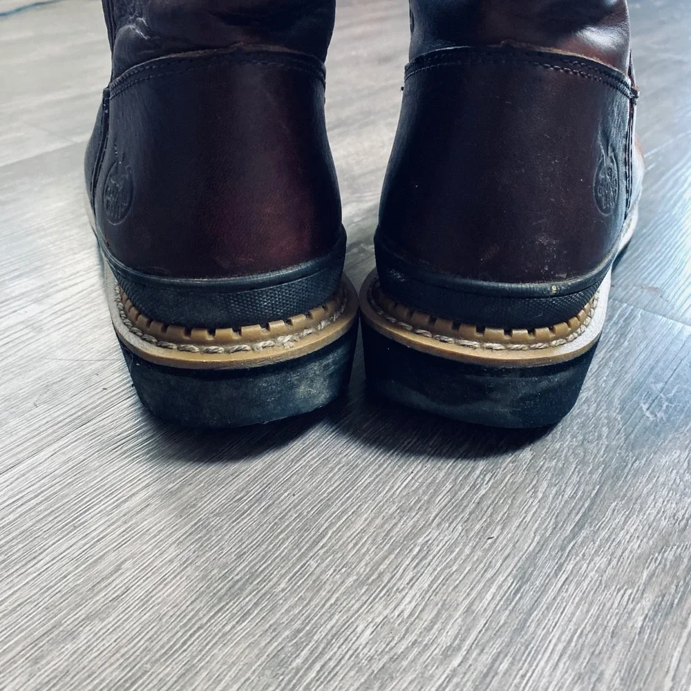 Georgia Boot Mens G4274 Giant 10 In. Brown Leather Wellington Work Boots Size 9W